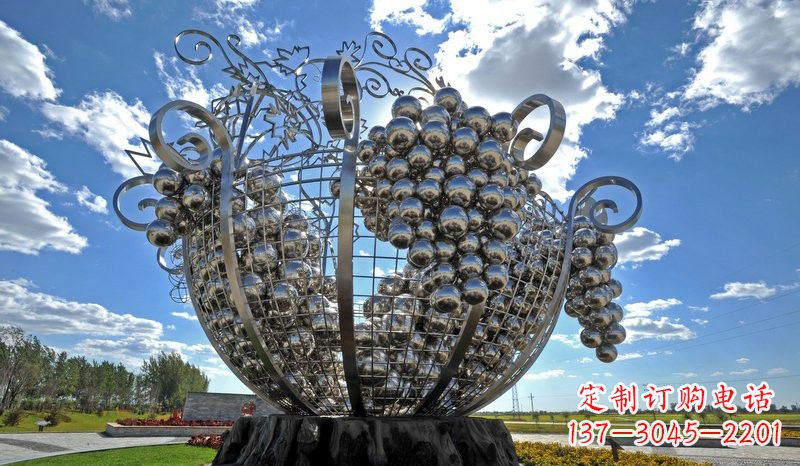 大同不锈钢城市大型葡萄雕塑