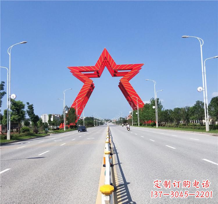 大同不锈钢城市拱门雕塑一座精美的艺术作品