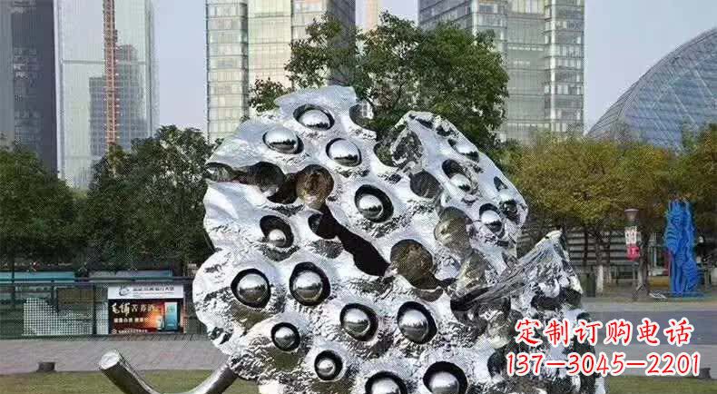 大同不锈钢城市的莲蓬雕塑