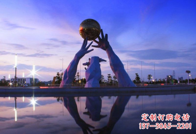 大同不锈钢城市的地球雕塑