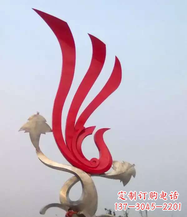 大同不锈钢城市的凤凰雕塑