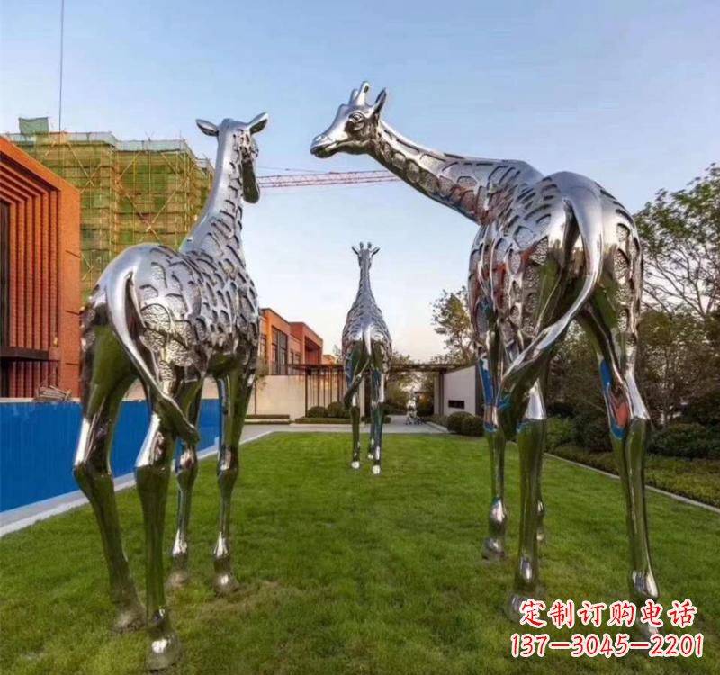 大同不锈钢城市园林动物雕塑展示大自然的美丽