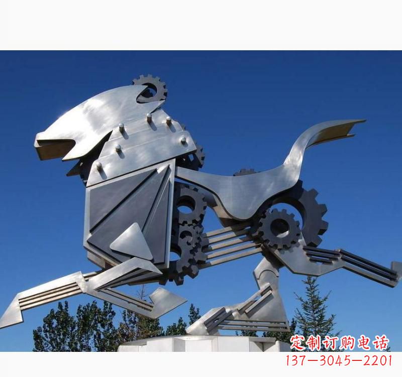 大同不锈钢齿轮飞马雕塑精致细腻的艺术品