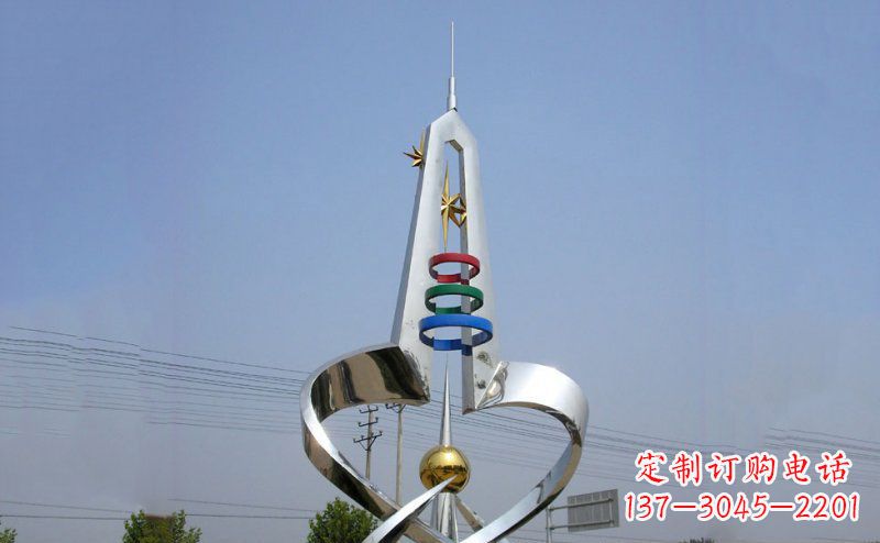 大同不锈钢抽象避雷针雕塑