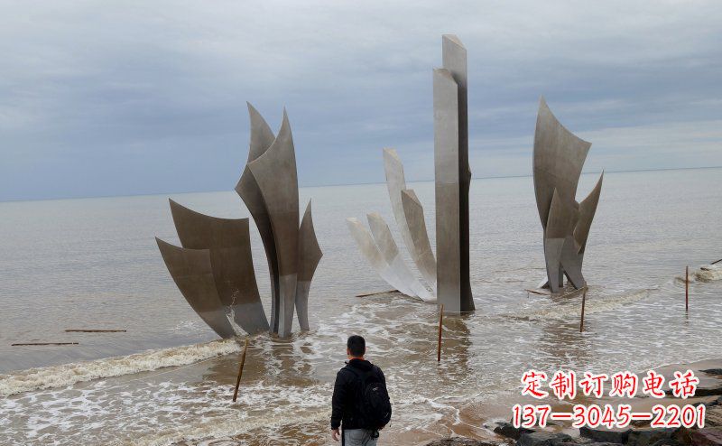 大同不锈钢船帆海边景观雕塑