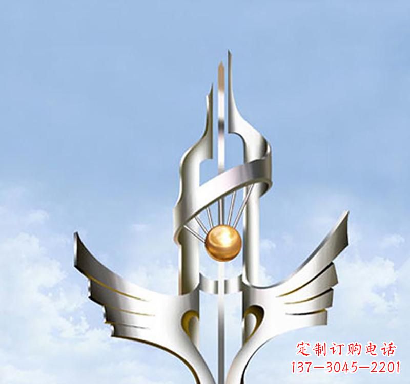 大同以不锈钢为材料的翅膀雕塑