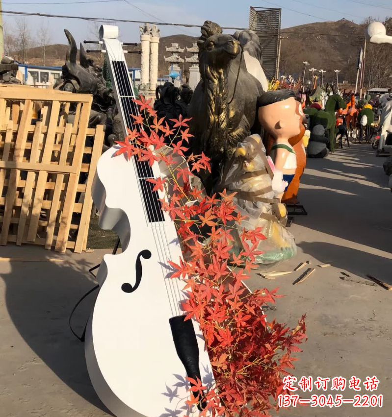 大同不锈钢大提琴雕塑—精致的艺术精品