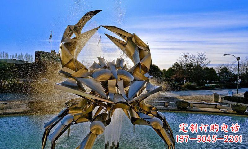 大同精美不锈钢螃蟹雕塑