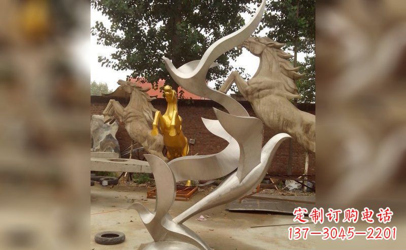 大同不锈钢大雁雕塑