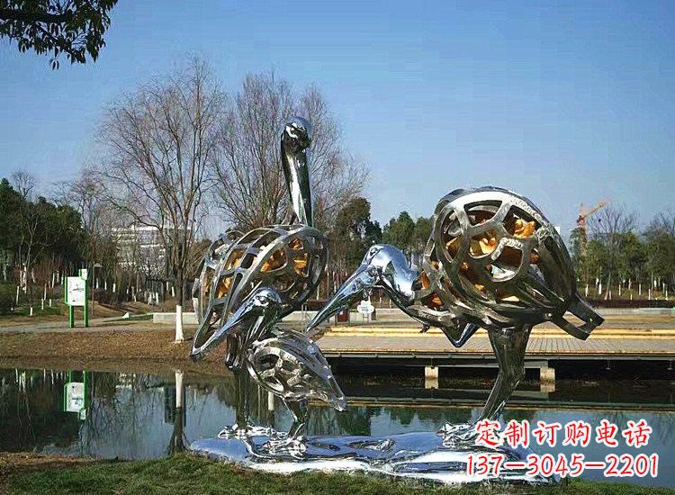 大同精美非凡的不锈钢丹顶鹤雕塑