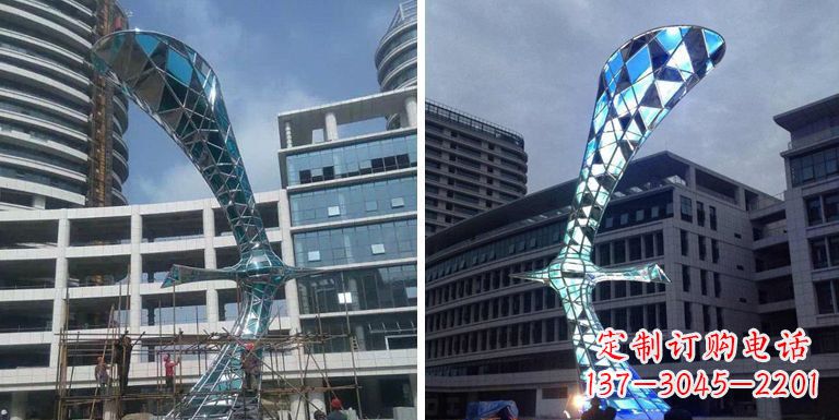 大同大雁景观雕塑——精美不锈钢艺术品