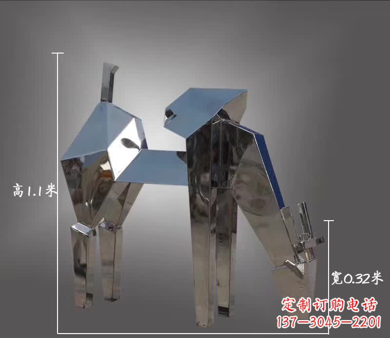 大同不锈钢动物雕塑——鹿