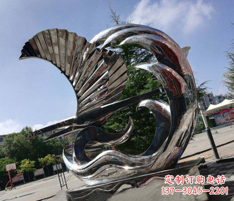 大同不锈钢帆船雕塑象征海上生活的艺术精品