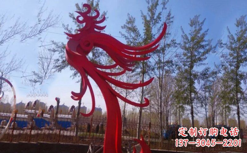 大同不锈钢凤凰雕塑——象征着美丽与力量