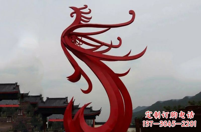 大同精美不锈钢凤凰雕塑