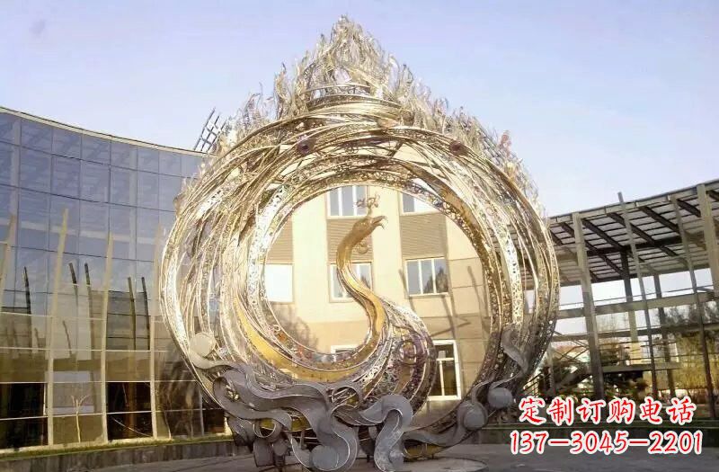 大同不锈钢凤凰涅槃雕塑