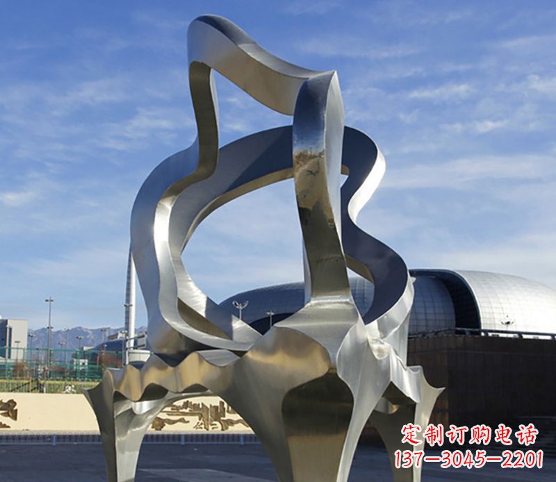 大同不锈钢抽象钢琴雕塑 (2)