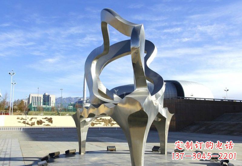 大同不锈钢抽象钢琴雕塑