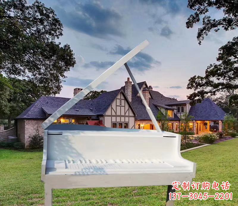 大同不锈钢抽象钢琴雕塑广场景观雕塑