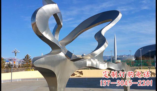大同不锈钢抽象钢琴雕塑1