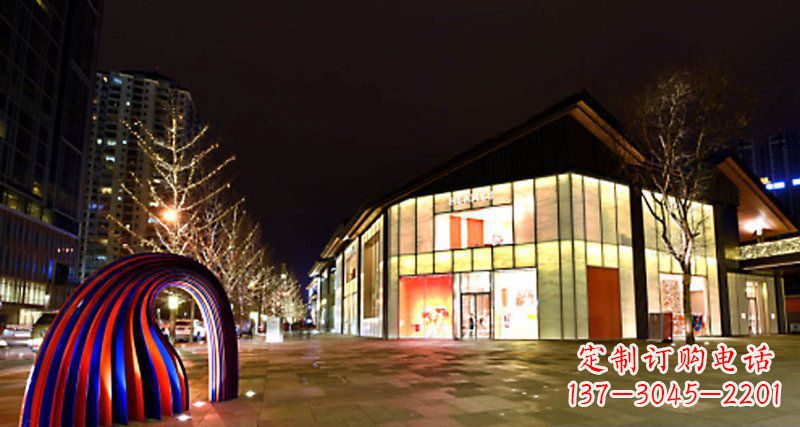 大同不锈钢拱门雕塑——点缀街边景观