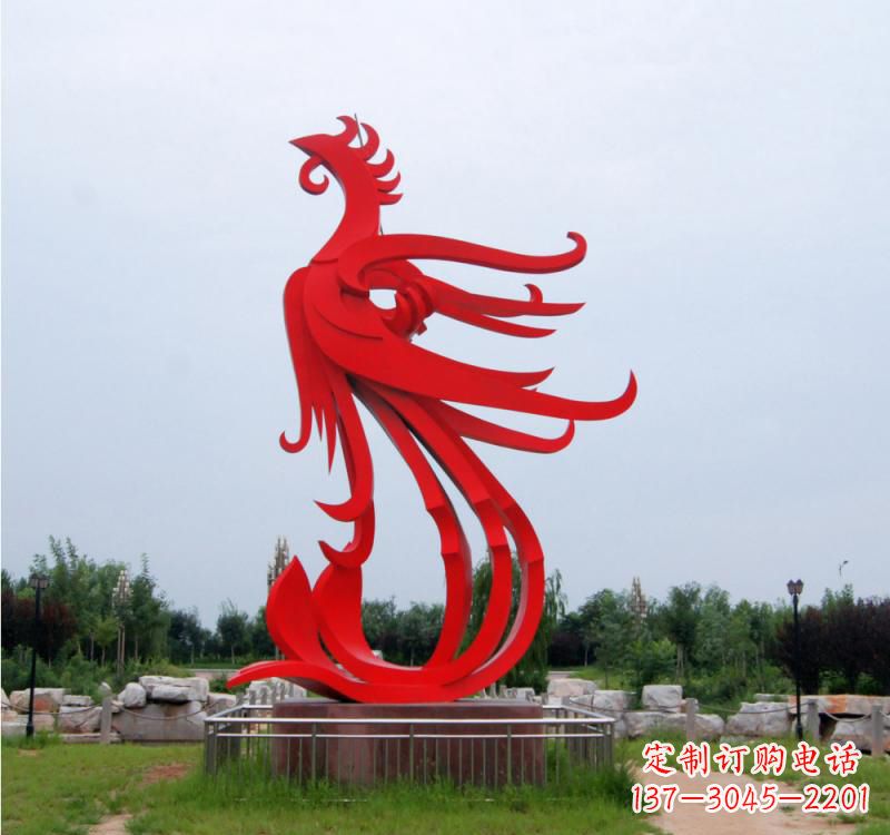 大同不锈钢凤凰雕塑绚丽多彩的艺术之美