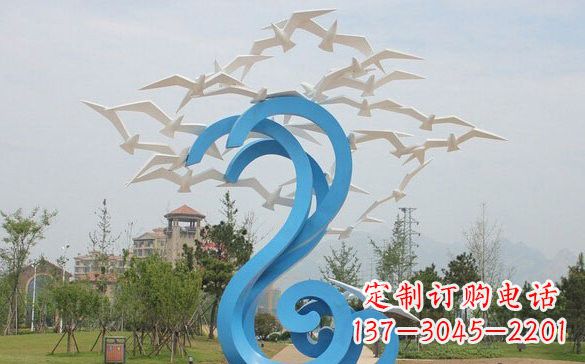 大同不锈钢抽象海浪和海鸥