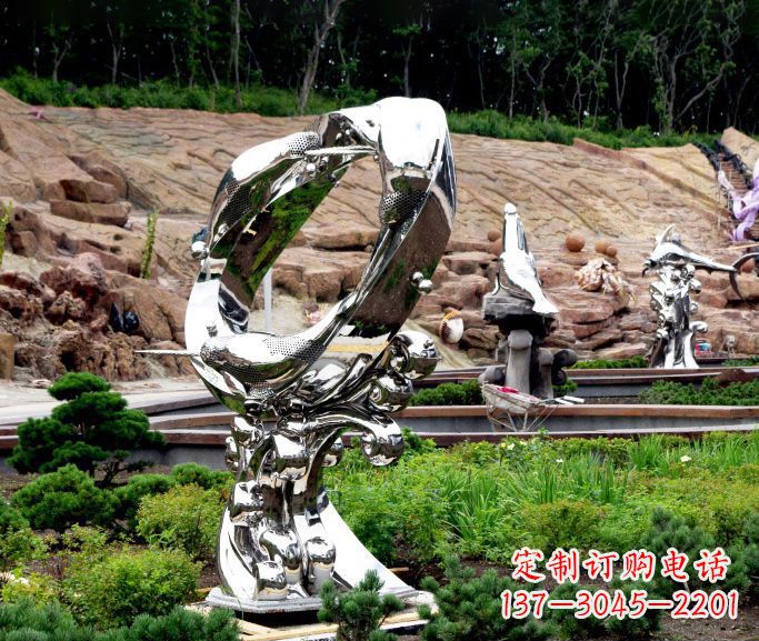 大同不锈钢海豚雕塑——精致的艺术品
