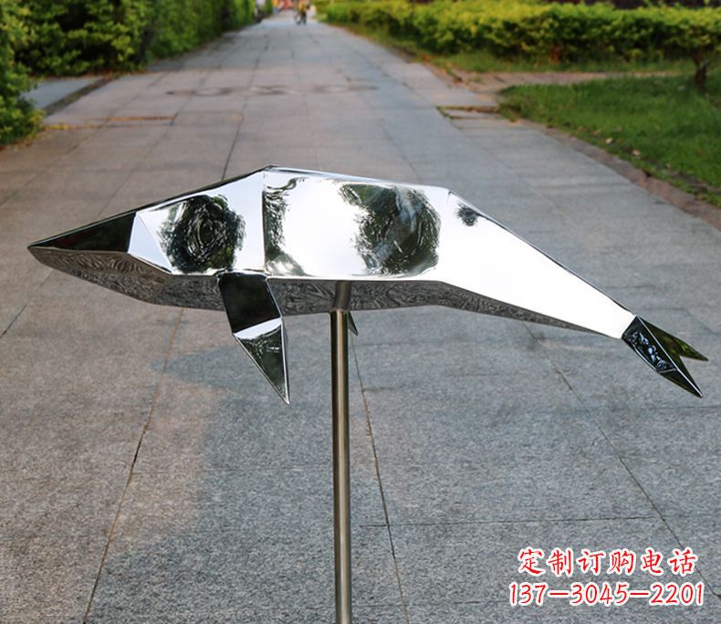 大同不锈钢抽象海豚雕塑112