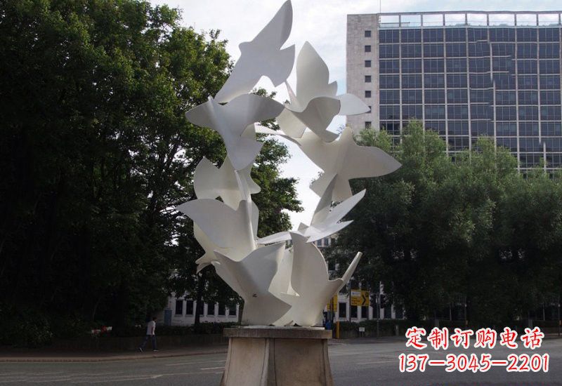 大同不锈钢抽象和平鸽雕塑