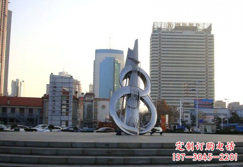 大同不锈钢抽象吉他雕塑2