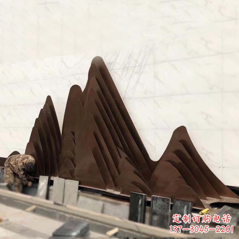 大同不锈钢抽象假山景观