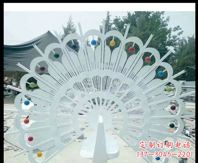 大同精美不锈钢孔雀雕塑