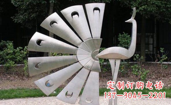 大同不锈钢孔雀雕塑美丽而持久