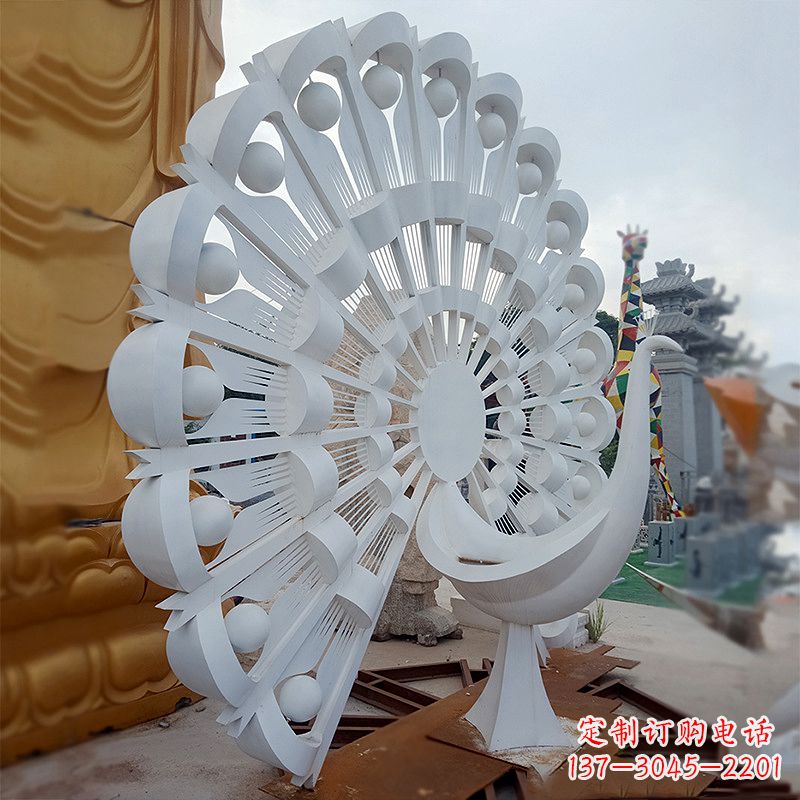 大同不锈钢孔雀雕塑精美雕刻的艺术精品