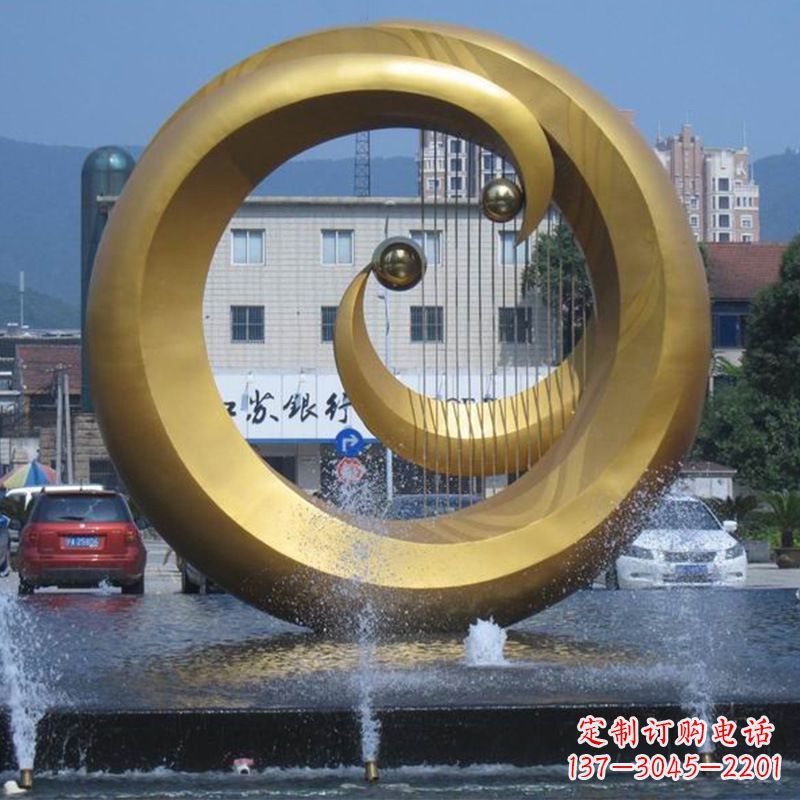 大同不锈钢喷泉雕塑美丽与宁静