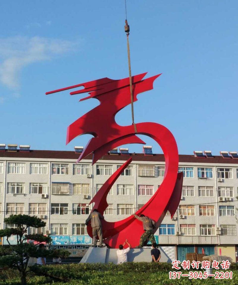 大同不锈钢龙雕塑展现龙城市景观之美
