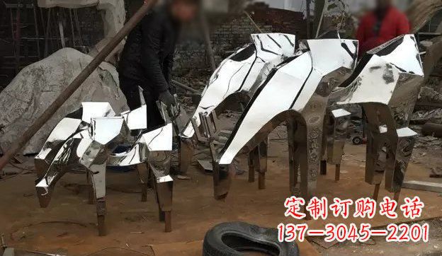 大同不锈钢抽象马雕塑 (2)