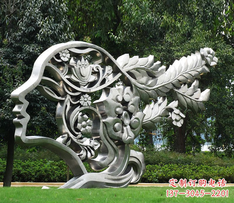 大同不锈钢美女雕塑给空间带来灵动的美