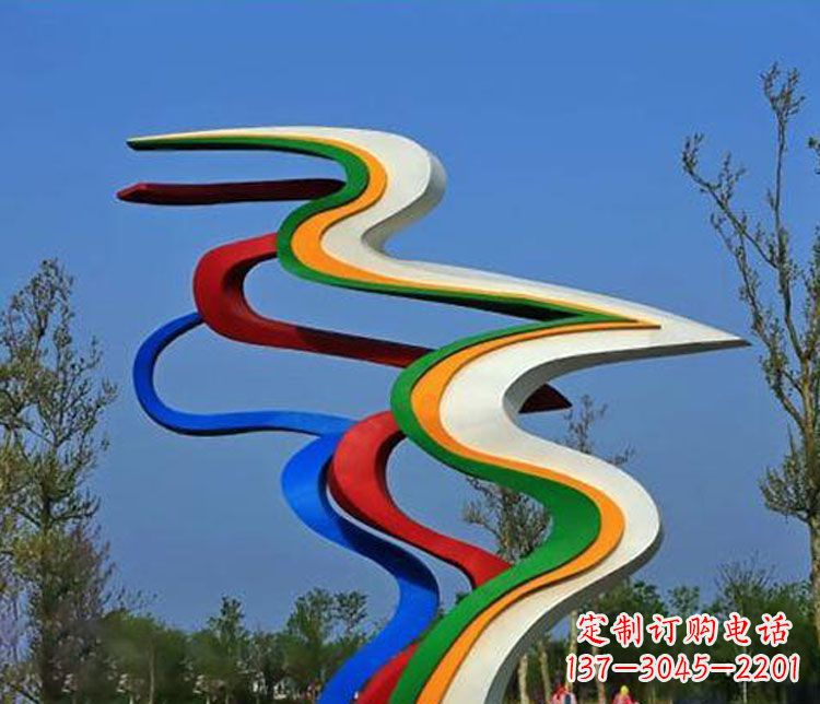 大同精美不锈钢飘带雕塑