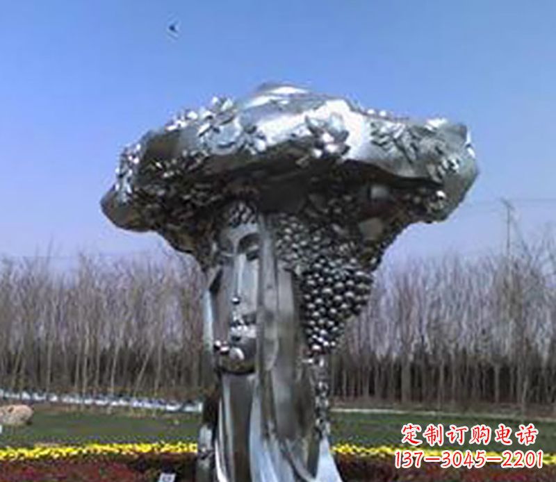 大同不锈钢葡萄雕塑——点缀美丽景观