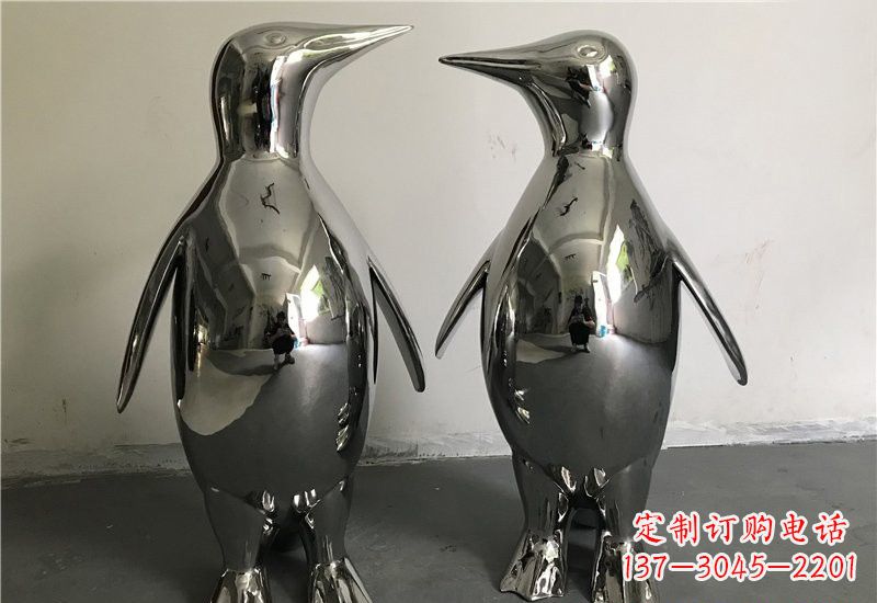 大同不锈钢抽象企鹅雕塑