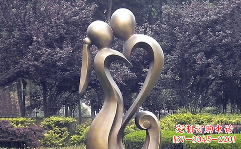 大同不锈钢抽象情侣公园雕塑
