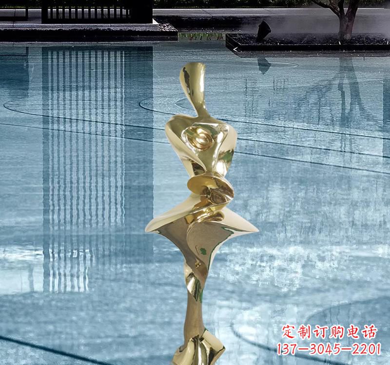 大同不锈钢抽象人体雕塑