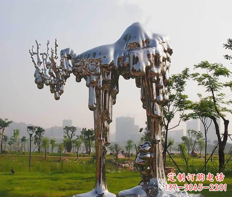 大同拱门雕塑以不锈钢点缀精美的艺术品