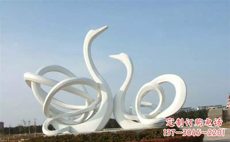 大同不锈钢抽象天鹅雕塑 (4)