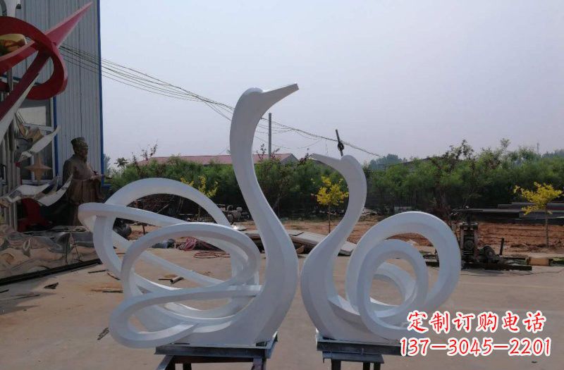 大同精美不锈钢天鹅雕塑