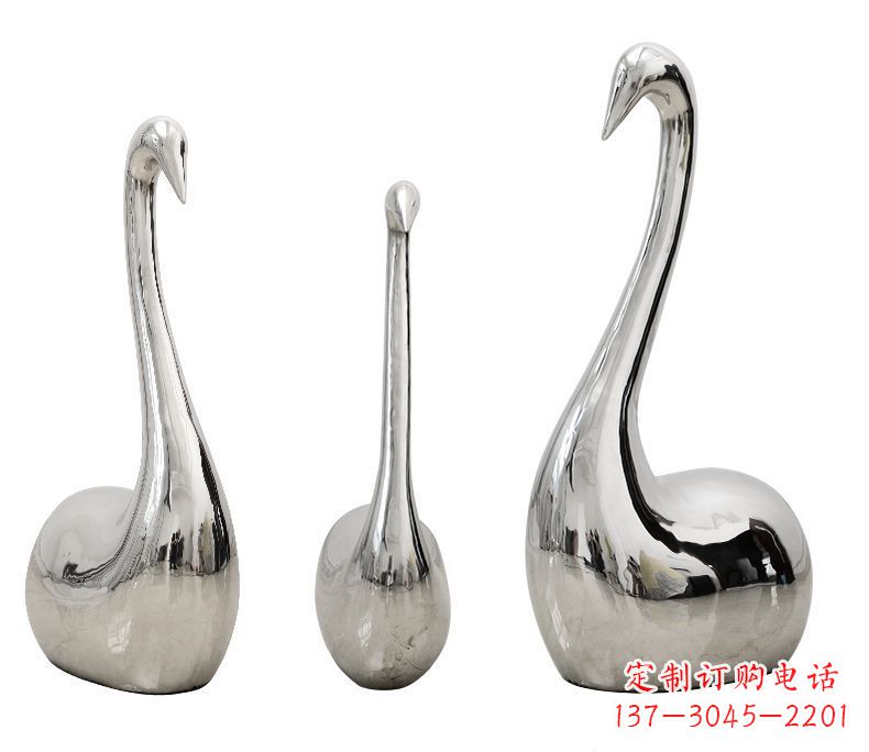 大同精美不锈钢天鹅雕塑