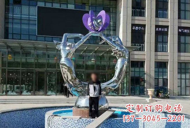 大同不锈钢抽象跳舞的女孩雕塑