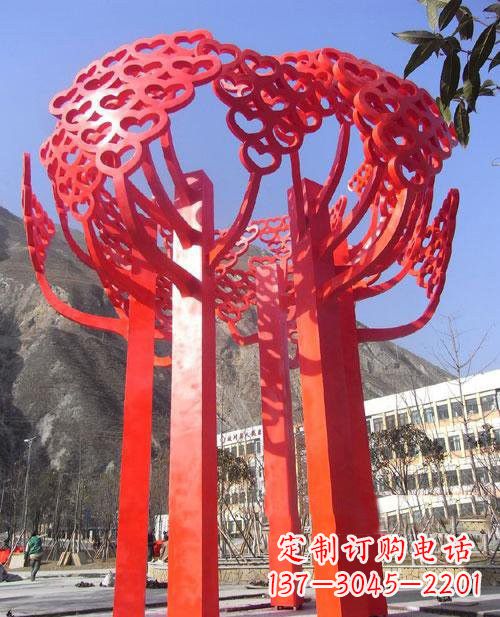 大同不锈钢树叶雕塑